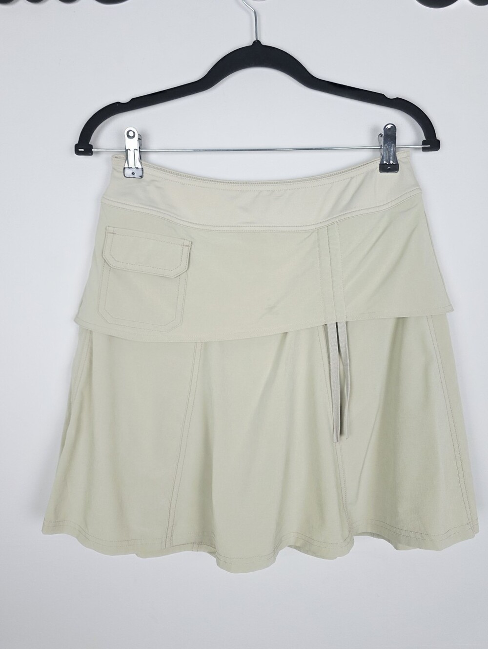 Athleta Wherever Skort Mini Skirt‎ Beige Athletic Running Gym Golf Size 4 - Picture 3 of 11